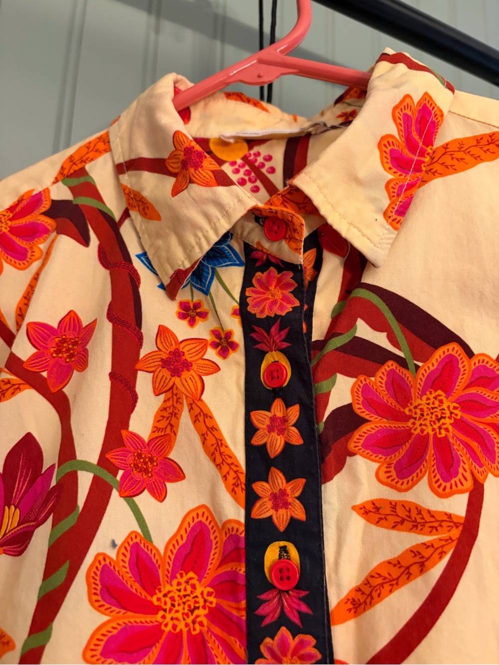 Maude Vivante Ava Dress - size Medium Floral Button-Front Tunic Dress . Gorgeous - Picture 7 of 10